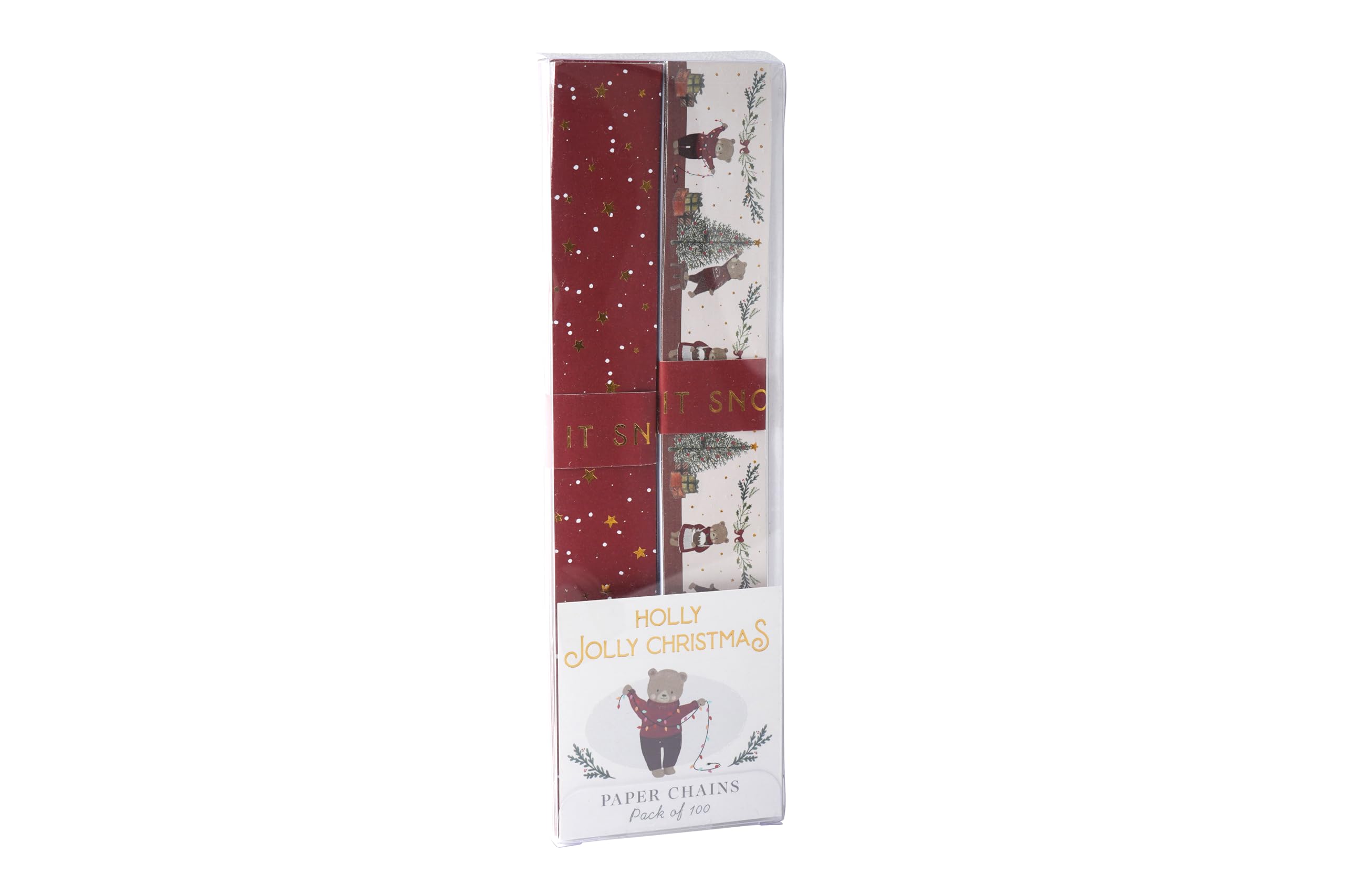 CGB Giftware | Little Bear Co. 'Holly Jolly Christmas' Paper Chains | Christmas | Christmas Decor | Homeware | Home Decor | GB08227