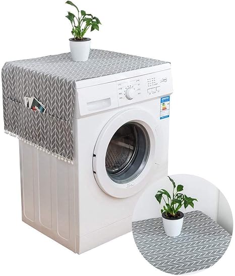 funda lavadora la cubierta superior guardapolvo estuche protector de multiples fines prueba de ppolvo algodon protector con bolsillos de