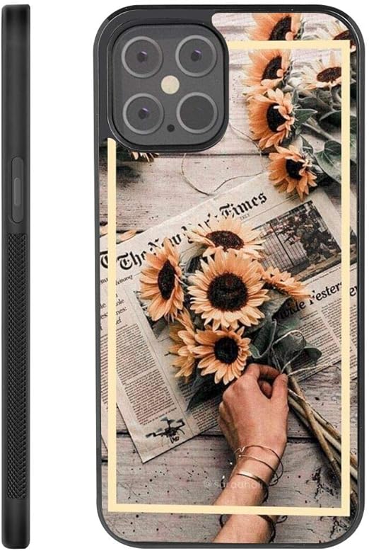 Amazon Com Iphone 12 Pro Case Sunflower Wallpaper Black Tire Tread Shockproof Protective Non Slip Phone Cover Soft Tpu Frame And Hard Pc Back Phone Case