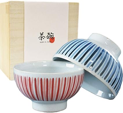 Amazon 夫婦茶碗 ギフト 波佐見焼 ペア セット 縁起十草 お茶碗 ご飯茶碗 おしゃれ モダン 軽量 木箱入り 870design ハナマルデザイン 飯碗
