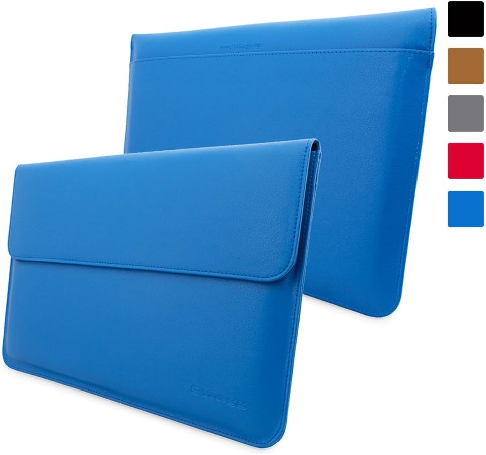 Snugg iPad Pro 12.9 2017 and 2015 Sleeve, Electric Blue Leather Sleeve Case Protective Cover for iPad Pro 12.9 2017 and 2015