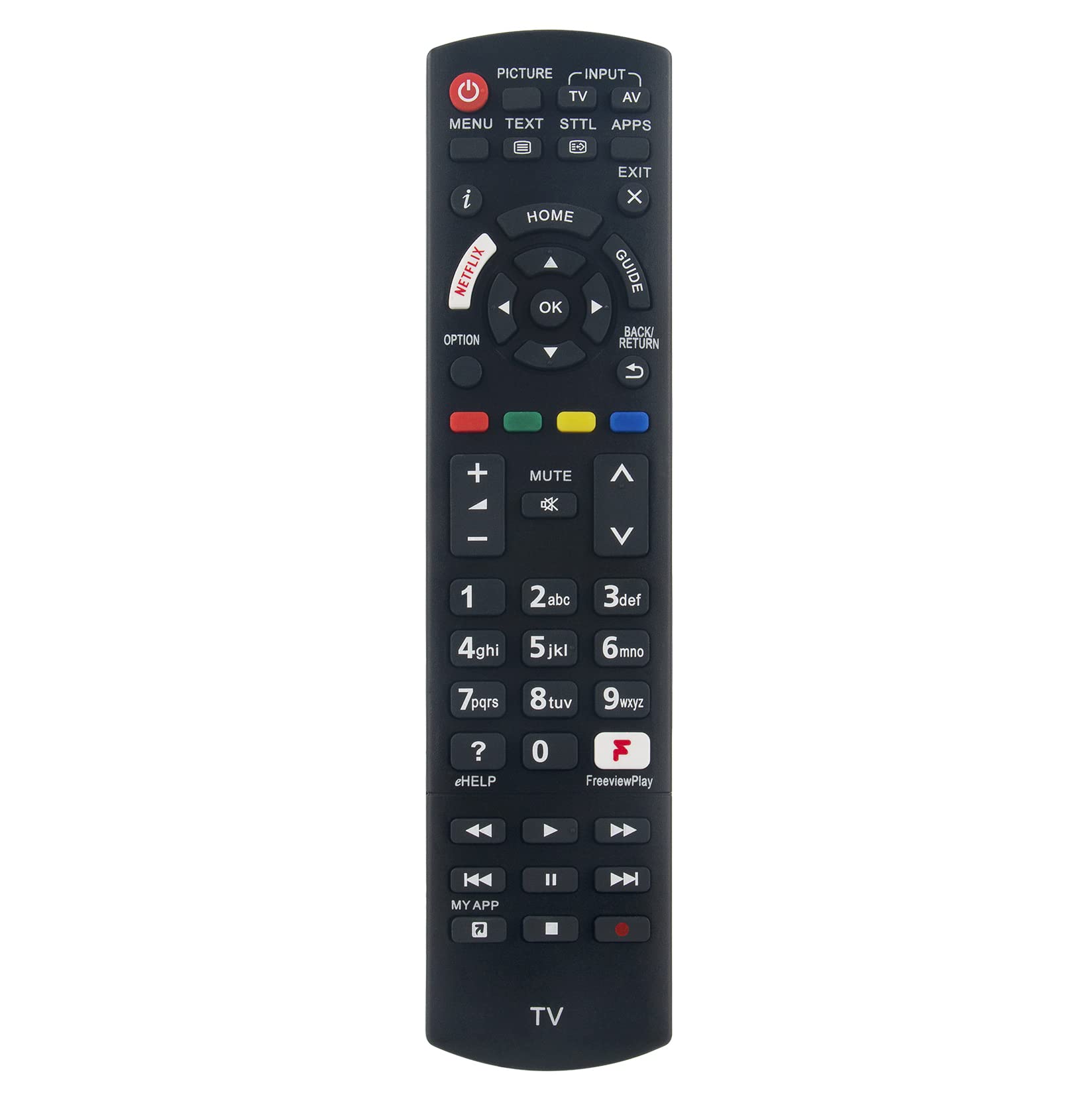AULCMEET N2QAYB001212 Replacement Remote Control Compatible with Panasonic 4K OLED Smart TV TX-43FX600B TX-43FX650B TX-40FS503B TX-32FS400B TX-32FS500B TX-32FS503B TX-40FS400B TX-55FX600B TX-55FX650B