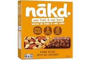 nakd. Peanut Delight, Raw Fruit & Nut Bars, 4 x 35g