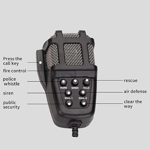 Mua AOLIHAN Car Siren 7 Tone PA System Vehicle Siren Horn Megaphone Speaker 12V 100W Emergency