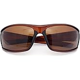 SA106 Mens Polarized Biker Wrap Around Plastic Rectangle Sport Sunglasses