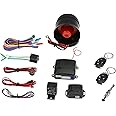 Car Alarm Security System, Shkalacar Universal Car Keyless Entry System, Universal Burglar Alarm Protection Anti-Theft System 2 Remote