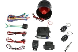 Car Alarm Security System, Shkalacar Universal Car Keyless Entry System, Universal Burglar Alarm Protection Anti-Theft System 2 Remote