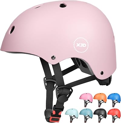 XJD Kids Helmet Adjustable 3-13 Years Pink Purple Small CE Certified