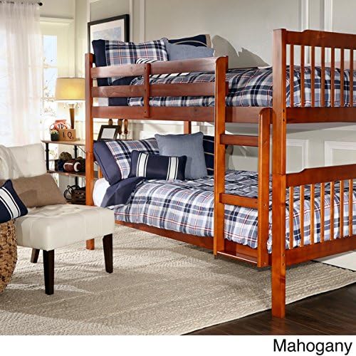 IQ KIDS Simone Twin and Twin Bunk Beds in Mahogany