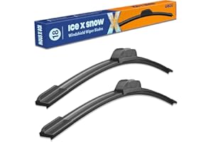 Icexsnow 18"+18" Water Repellent Windshield Wiper Blades Replacement for Ford Ranger 2011-1999,F150 F250 F350 1996-1994,Jeep Commander 2010-2006,Silicone Automotive Windshield Wiper Blades