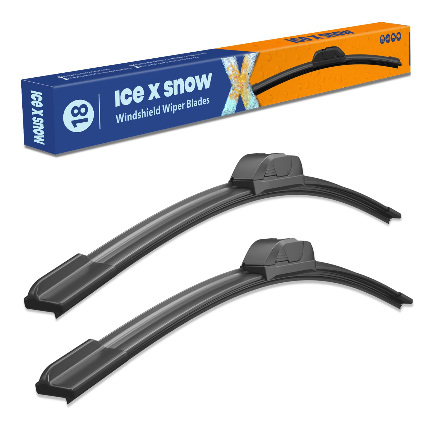 Photo 1 of MSSING 1**Silicone Windshield Wiper Blades Replacement for Ford Ranger 2011-1995,F150/F250/F350 1996-1994,Chevy HHR 11-06 MX-5 Miata/Commander Water Repellent,Automotive Windshield Wiper Blades 18 Inch 2 Pack