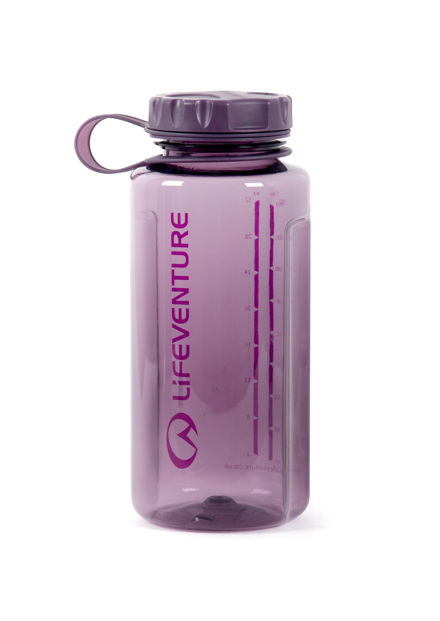 Lifeventure 1 Litre Tritan Flask for Hiking, Camping, Outdoor Sports, Made From BPA-Free Material, Leak-Proof, Screw-Top Lid, With Side Volume Measurements