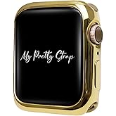 My Pretty Strap Glossy XOXO Apple Watch Bumper Case - Touch-Friendly Open Face Design- No Screen Fogging- Compatible with Series 1-11, SE & Ultra 38/40/41/42/44/45/46/49mm