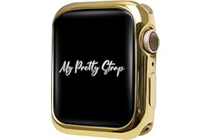 My Pretty Strap Glossy XOXO Protective Case for Apple Watch – Luxury Metal Cover for Women, Scratch-Resistant – Compatible with Apple Watch 38/40/41/42/44/45/49mm –Gold, Rose Gold, Silver