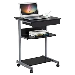 Topeakmart Mobile Compact Computer Desk Cart for