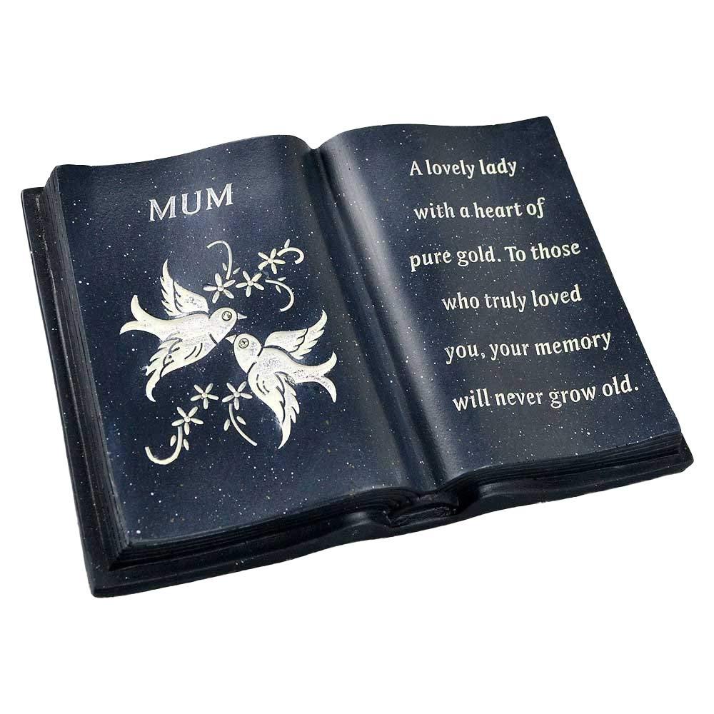 Angraves Special Mum Love & Peace Dove Graveside Book Memorial Ornament