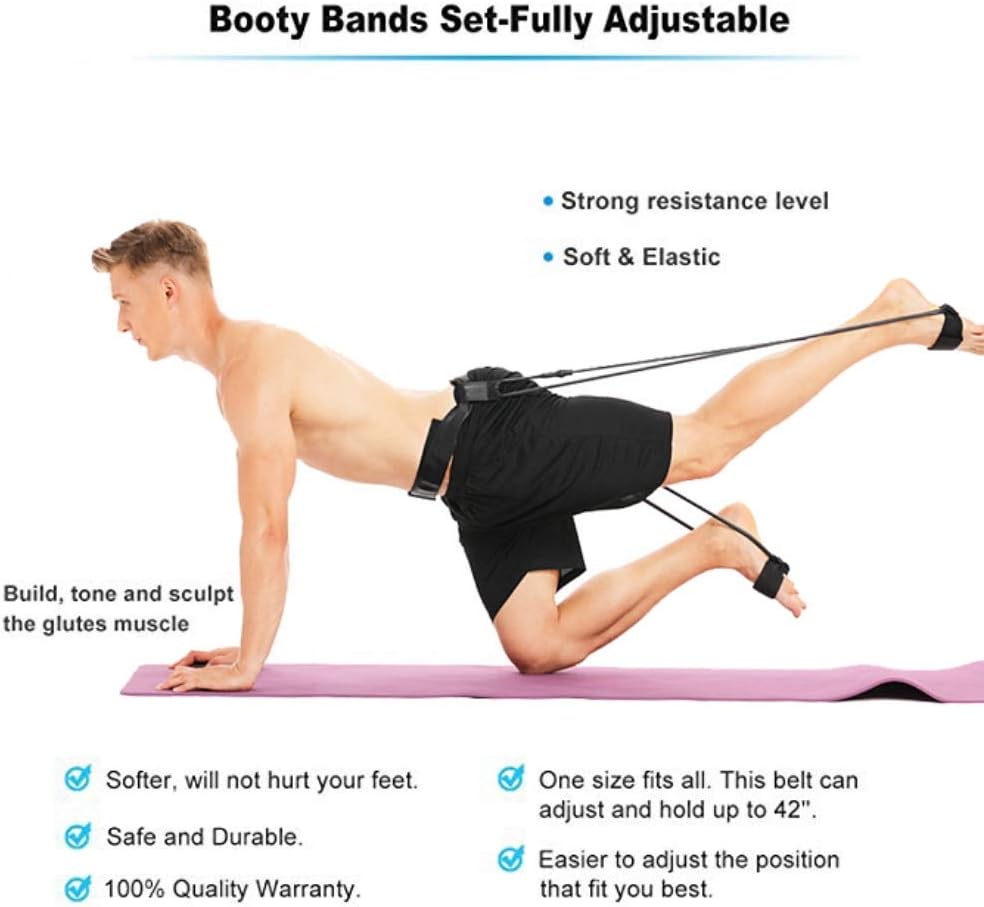 Hankyky Booty Band Belt, Fitness Resistance Belt, Adjustable Loop ...