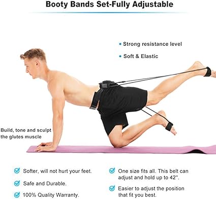 Hankyky Booty Band Belt, Fitness Resistance Belt, Adjustable Loop ...