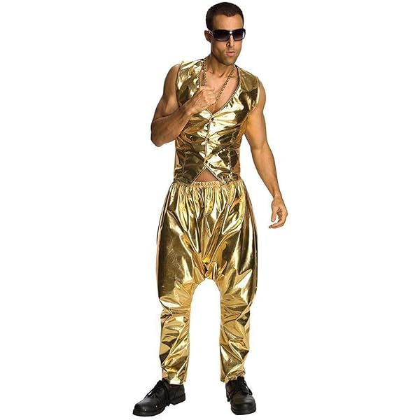 Rubies Pantalone Hammer Hip Hop Anni '80 - Costume Old School Per Feste A Tema E Halloween (Nero, Taglia Unica Adulto/Ragazzo)