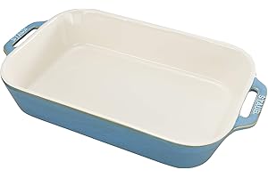 Staub Ceramic 13" x 9" Rectangular Baking Dish - Rustic Turquoise