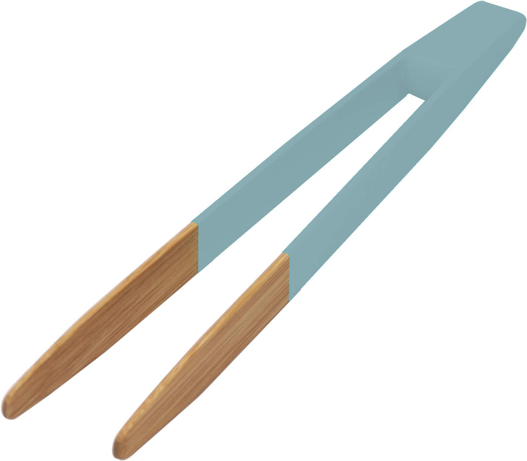 Pebbly NBA112 on Card Bamboo Toast Tongs, Blue, 24 x 3 x 3 cm