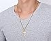 Cross Necklace, Quantum 3mm Stainless Steel Pendant Chain for Men Women Gold