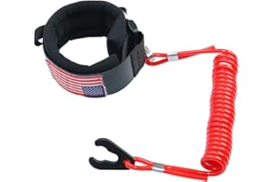 Boat Lanyard Kill Switch Marine Jet Ski Lanyard Wrist Strap Replace 6E9-82575-00 for Yamaha Outboard Mercury Tohatsu Honda En