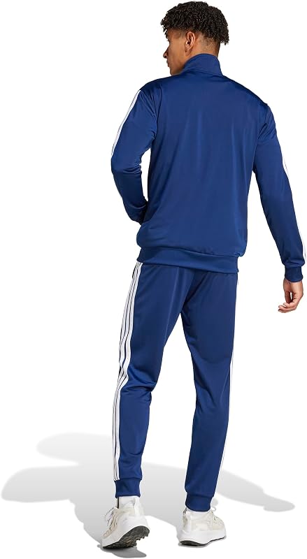 adidas Vestuário Desportivo Masculino Basic 3 Stripes Tricot Fato de Treino, Azul (Azul Escuro), M — foto 4 de 4
