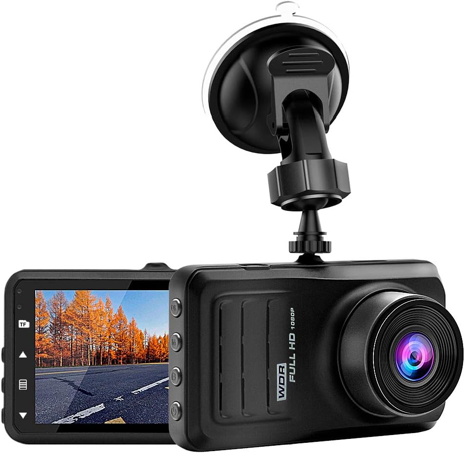 ROSON Dash Cam 1296P FHD DVR Car Driving Recorder 3 Inch IPS Screen 170° Wide Angle, Night Vision, WDR, G-Sensor, Loop Recording, Motion Detection, Parking Monitor
