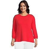 Mod-O-Doc Women's 3/4 Sleeve Hi-lo Tunic with Side Slits
