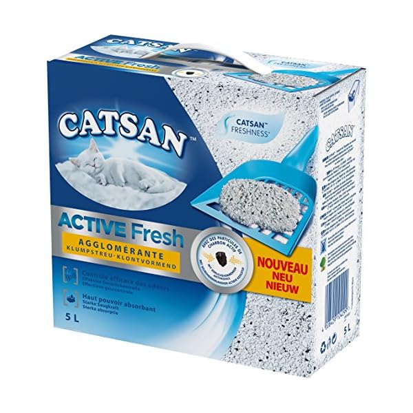 Catsan Active Fresh Lettiera Agglomerante per gatto – Controllo degli odori – 5 L Catsan Catsan Active Fresh Lettiera Agglomerante per gatto – Controllo degli odori – 5 L