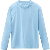 Boys Rash Guard Swim Shirts Long Sleeve UPF 50+ Swimwear Toddler Kids Sun Protection SPF Water Surfing Swimming Shirts 0-16Y
