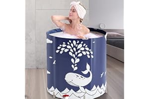 BDL Portable Bathtub, Foldable Adult Japanese Soaking Bath Tub, BDL Freestanding Ice and Hot tubs with Thermal Foam, Folding 