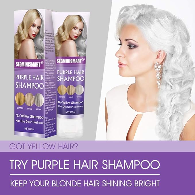 Purple Shampoo No Yellow Shampoo Silver Shampoo Keep Hair Ash Gray Eliminate Yellow Anti Brassy Long Lasting Dyed Color Lock For Blonde Hair Amazon Co Uk Beauty