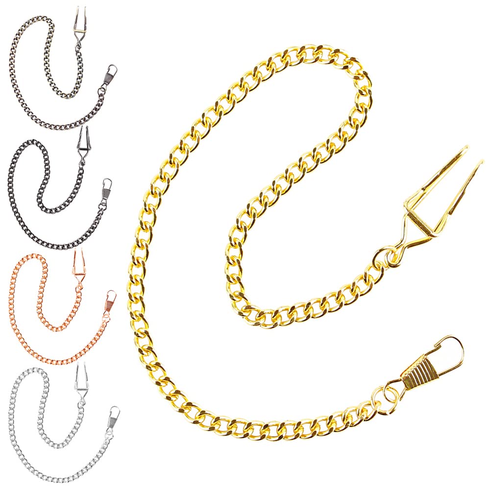 Tiong Clip Pocket Watch Chain Retro Metal Alloy