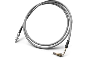 QLZOZB 65 Inch Clutch Master to Slave Cylinder Stainless Steel Braided Line Hose Fit for Toyota Pickup 4x4 Land Cruiser 1970-1995, 3000psi, -76°F to 446°F