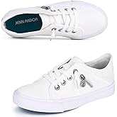 JENN ARDOR Women’s Fashion Sneakers Slip On Shoes Women Sneakers Canvas Shoes Womens Tennis Comfortable Walking Flats for Womens Casual Shoes