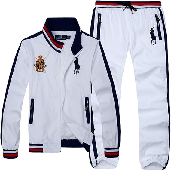 Amazon Polo Ralph Lauren ポロ ラルフローレン セットアップ ジャージ 上下セット ビッグポニー メンズ 切り替えバイカラー 並行輸入品 M 白色 ジャージ上下セット 通販