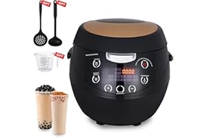 Automatic Commercial Boba Cooker 6 L - 900W Boba Maker Smart Machine for Tapioca Pearls, Bubble Tea Machine, Suit for Milk Te