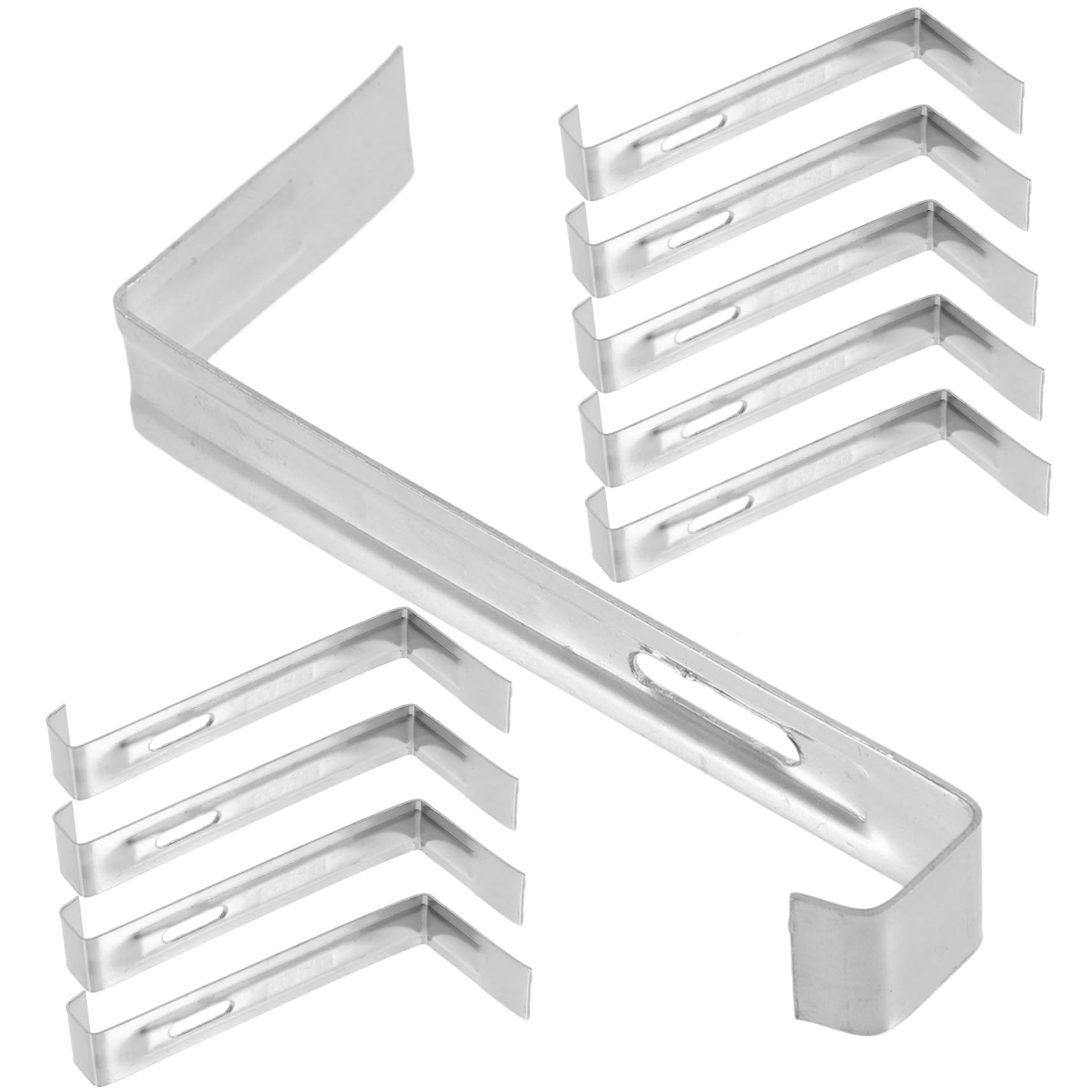 KONTONTY 20Pcs Stainless Steel Roof Tile Clips Anti-Slip Buckle for Glazed Tiles Secure Fixing Hooks for Roofing Sheathing Protection in Residential and Commercial Use