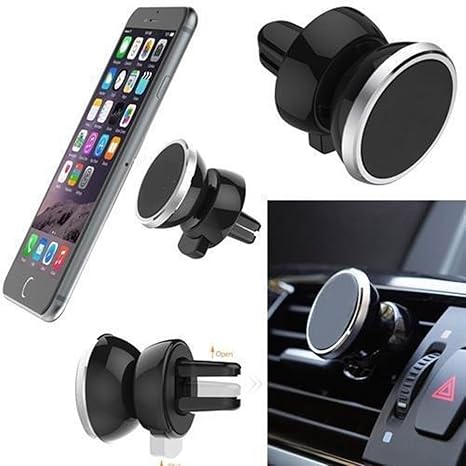 2 Stück 360° drehbare Magnet Handyhalterung Handy Halterung als Auto Zubehör für Smartphones zur Befestigung am Lüftungsgitte