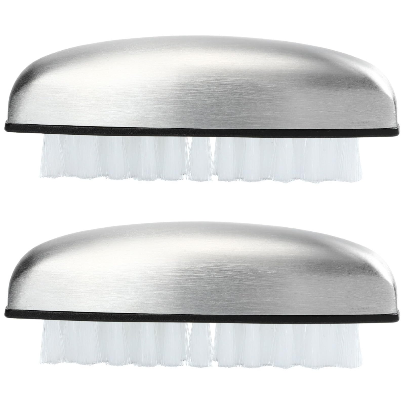 FRCOLOR Nail Brush Cleaner Set 2 Pack Handheld Manicure Scrubbing Brushes with Flexible Bristles for Fingernail Cleaning and Odour Removal Compact 3.94X1.57X2.76 Inch Suitable for Home and Kitchen Use