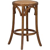 Linon Home Décor Tampa Walnut Backless Counter Stool,