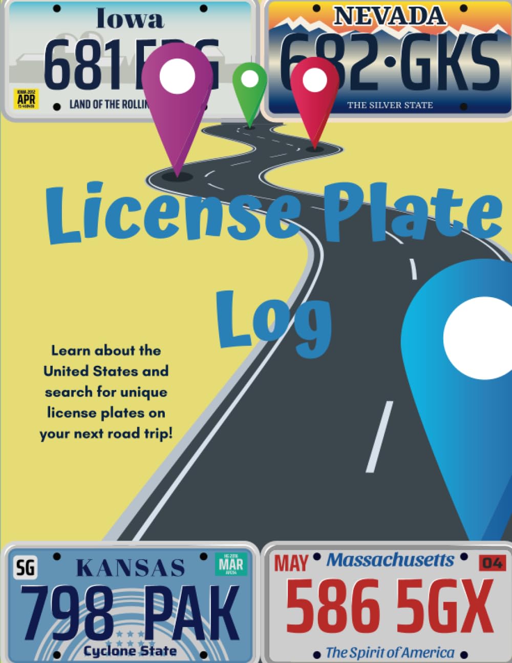 Photo 1 of License Plate Log for Kids - Activity for Road Trips, Family Vacation, Fun for All Ages
