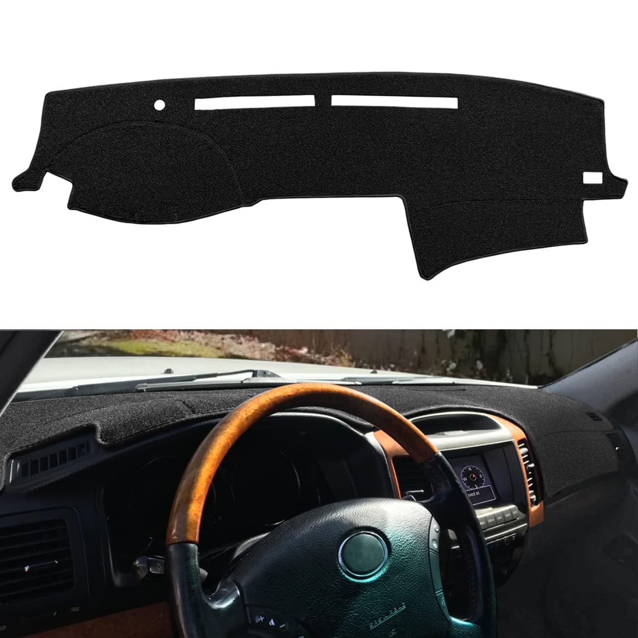 Photo 1 of Dash Cover Mat Custom Fit for 2003-2009 Lexus GX470, Dashboard Cover Pad Carpet Protector F139 (Black)