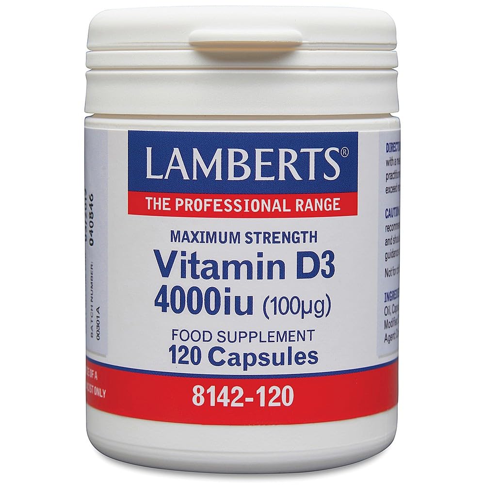 Lamberts Vitamin D3 4000iu (100ug) Maximum Strength 120 Capsules