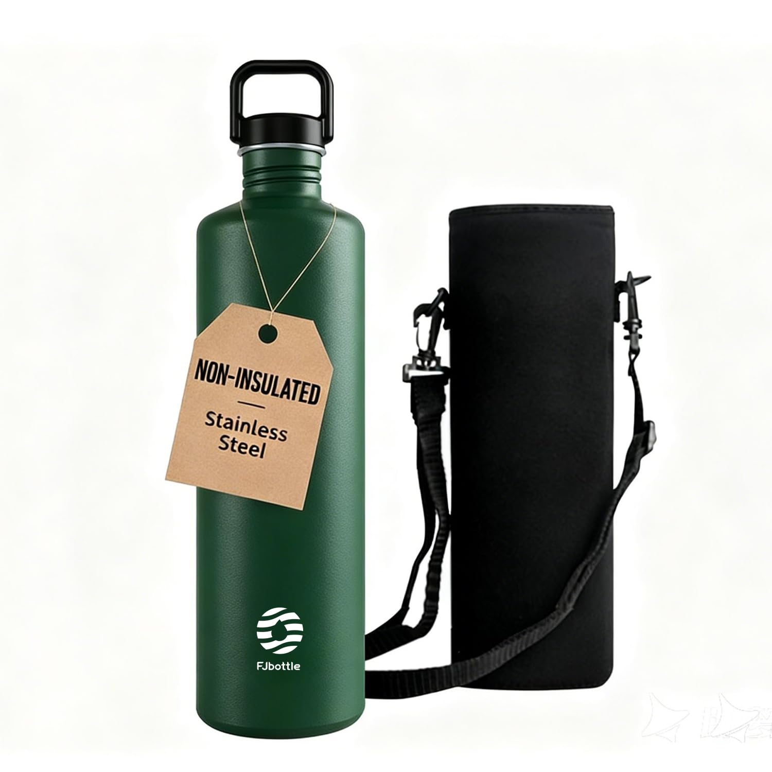Healter 2 litre Water Bottle Stainless Steel | Single Wall Uninsulated Canteen | Eco Reusable Bottle | Plastic Free and Leakproof Metal Water Bottle for Camping and Outdoor Sports(Green)