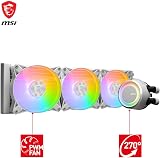 MSI MAG E360 WHITE CPU Liquid Cooler ARGB Dual-Chamber view 2