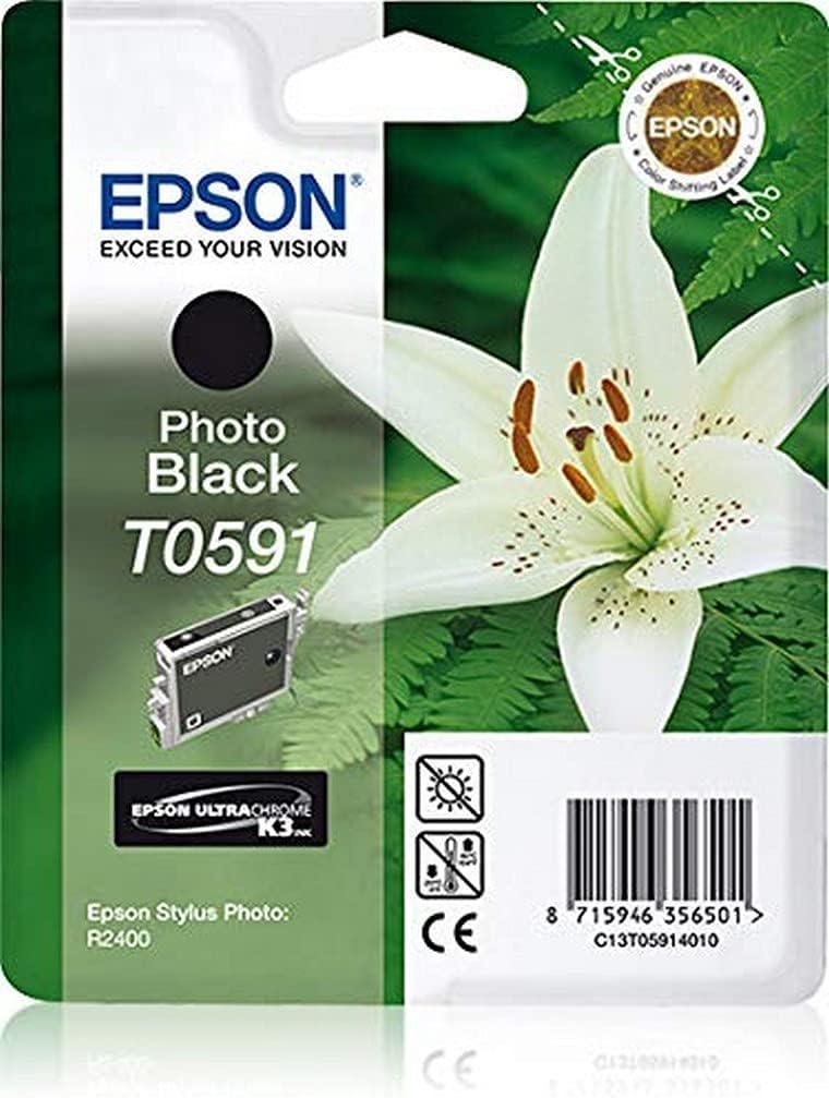 Epson T0591 Ultra Chrome K3 Ink Cartridge Photo Black - New