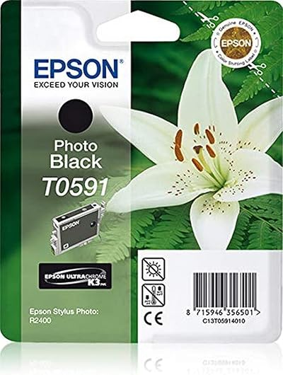 Epson T0591 Ultra Chrome K3 Ink Cartridge Photo Black - New